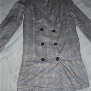 Suited button down dress.